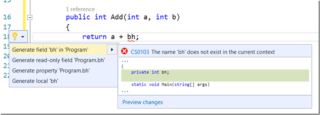 Diving into Visual Studio 2015 (Day #1) : Code Assistance – Code Teddy